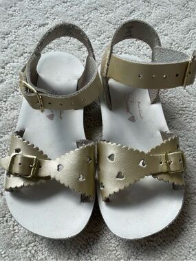 Sun-San Salt Water Sweetheart Gold Sandals Toddler 10